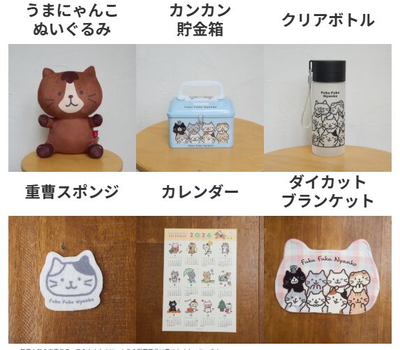 ふくふくにゃんこ 福袋 2026 中身 ネタバレ1 6点入り